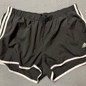 Adidas Women's Black and White Athletic Shorts